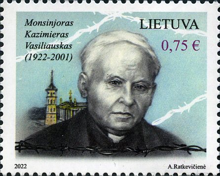 You are currently viewing Išleidžiamas pašto ženklas vienam garsiausių Lietuvos dvasininkų – monsinjorui K. Vasiliauskui