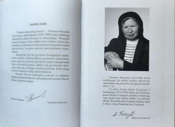 Aldona Eugenija Kezytė ACJ „Esame nenaudingi tarnai“, 2001