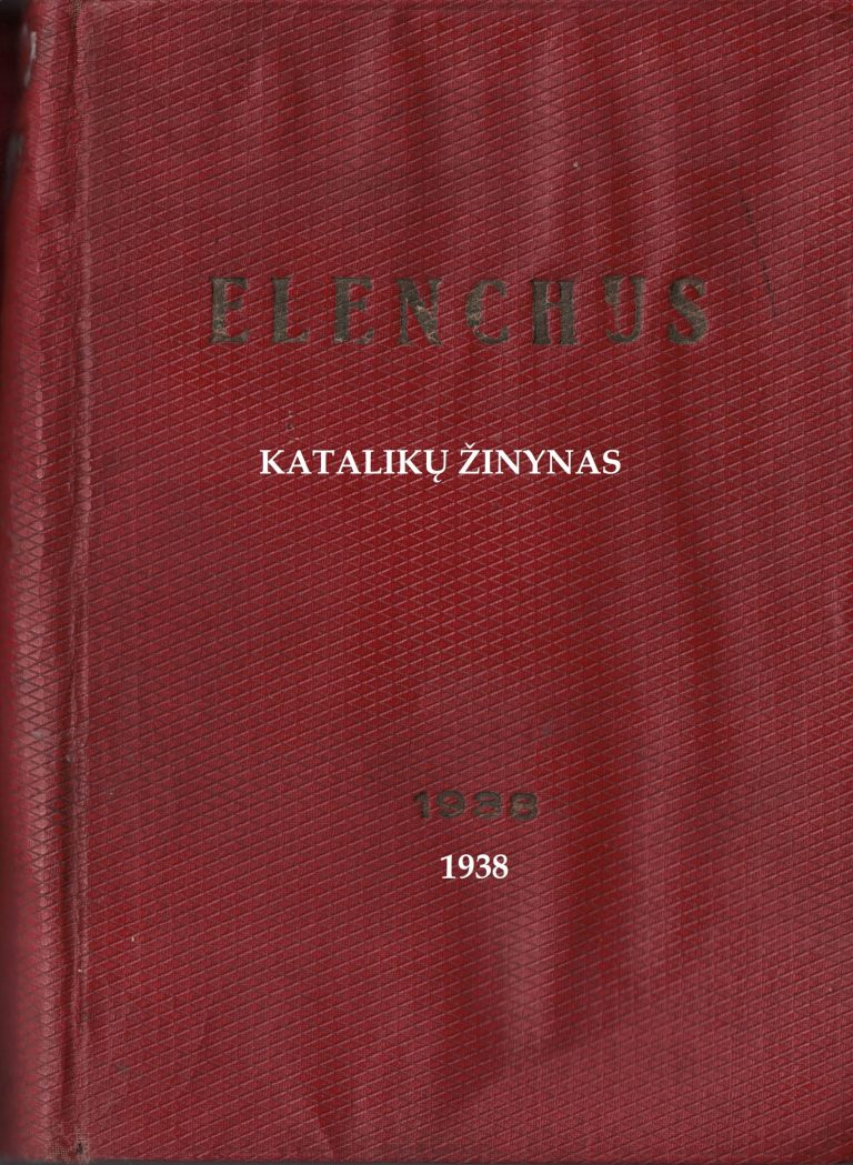 Read more about the article Katalikų žinynas (Elenchus), 1938 m.