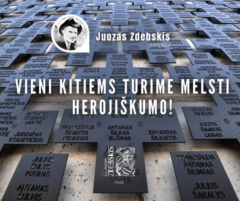 Read more about the article Vieni kitiems turime melsti herojiškumo!